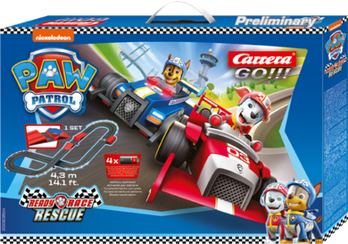 Carrera Go, Paw Patrol, Ready Race Rescue, Pista de curse, 2 masinute, 4,3 m