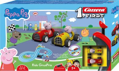Carrera, Peppa Pig, Kids GranPrix, Pista de curse cu masini, 2,4 m