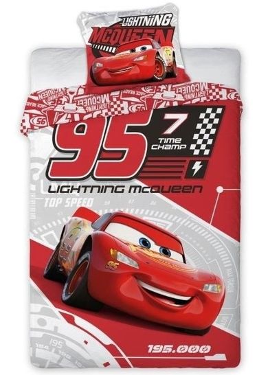 Cars, set lenjerie de pat single, 140-200 cm