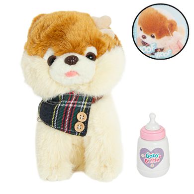 Catel Pomeranian, jucarie interactiva, bej