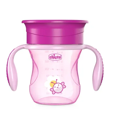 Chicco, cana de antrenament, 12 luni+, 200 ml, roz