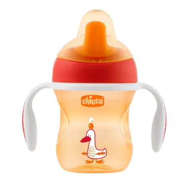 Chicco, canita anti-varsare, 6 luni+, 200 ml, portocaliu