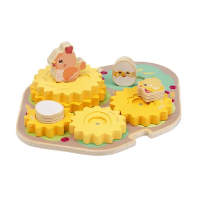 Chicco, My Wood Friends, puzzle din lemn cu gaini