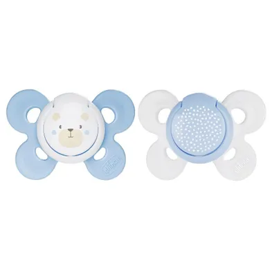 Chicco, PhysioForma Comfort, suzeta din silicon, albastru, 0 luni+