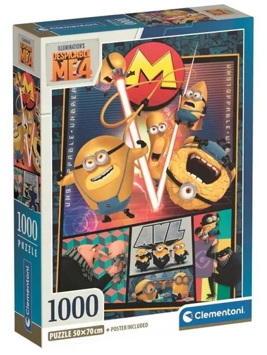 Clementoni, Compact, Despicable Me 4, puzzle, 1000 piese