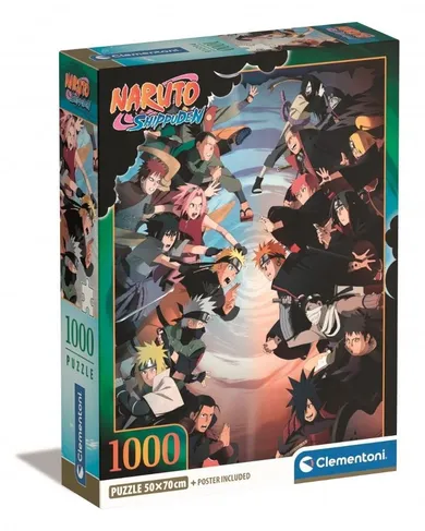 Clementoni, Compact, Naruto, Shippuden, puzzle, 1000 piese