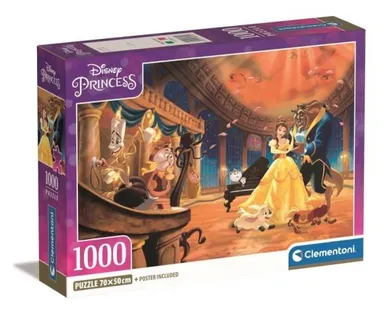 Clementoni, Disney Princess, Bella & The Beast, puzzle, 1000 piese