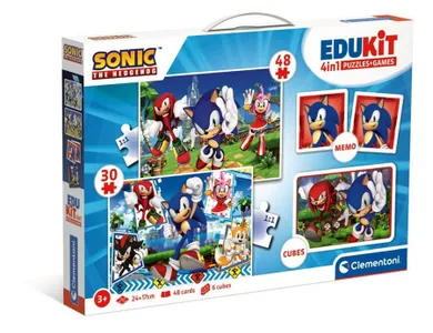 Clementoni, Edukit, Sonic the Hedgehog, puzzle 4in1, 78 piese