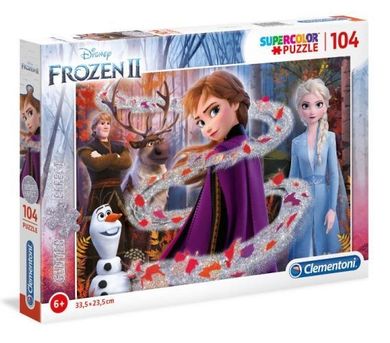 Clementoni, Glitter Effect, Frozen 2 Glitter, puzzle, 104 piese