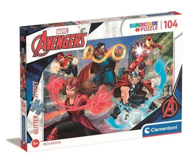 Clementoni, Glitter Effect, The Avengers, puzzle, 104 piese