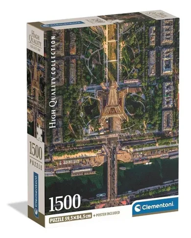 Clementoni, High Quality, Flying Over Paris, puzzle, 1500 piese