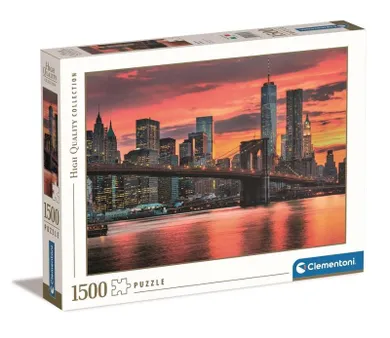 Clementoni, HQ East River at dusk, puzzle, 1500 piese