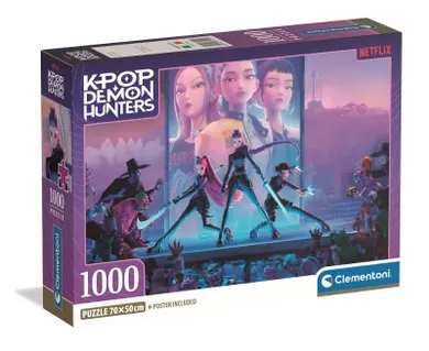 Clementoni, K-Pop Demon Hunters, puzzle, 1000 piese