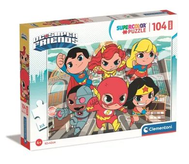 Clementoni, Maxi Super Color, DC Superfriends, puzzle, 104 piese