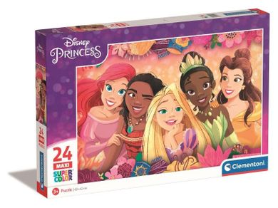 Clementoni, Maxi Super Color, Disney Princess, puzzle, 24 piese