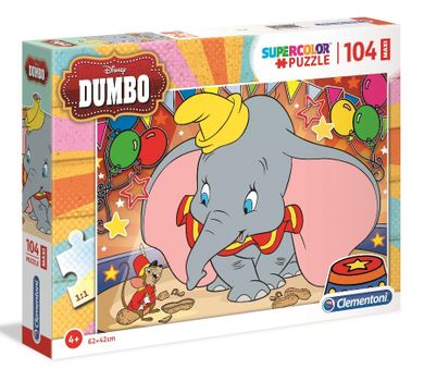 Clementoni, Maxi Super Color, Dumbo, puzzle, 104 piese