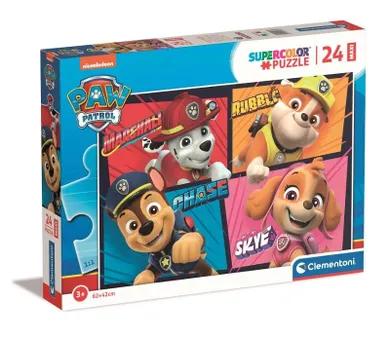 Clementoni, Maxi Super Color, Paw Patrol, puzzle, 24 piese