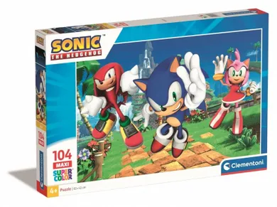 Clementoni, Maxi Super Color, Sonic, puzzle, 104 piese