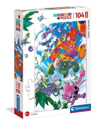 Clementoni, Maxi Super Color, Super Friends!, puzzle, 104 piese