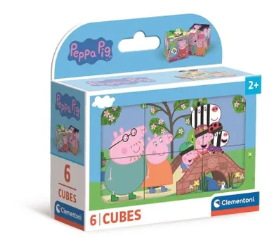 Clementoni, Peppa Pig, puzzle blocuri, 6 piese