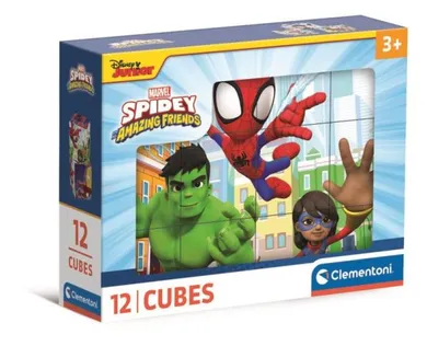 Clementoni, Spidey, puzzle blocuri, 12 piese