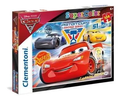 Clementoni, Super Color, Cars, puzzle, 104 piese