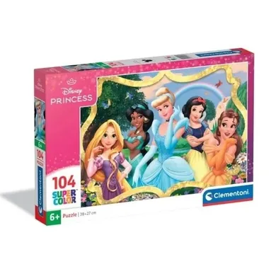 Clementoni, Super Color, Disney Princess, puzzle, 104 piese