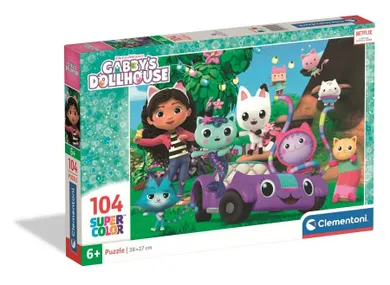 Clementoni, Super Color, Gabby's Dollhouse, puzzle, 104 piese
