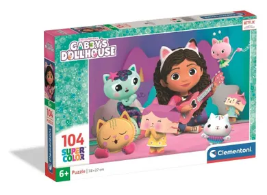 Clementoni, Super Color, Gabby's Dollhouse, puzzle, 104 piese