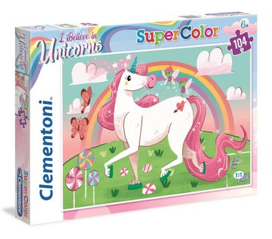 Clementoni, Super Color, I Believe In Unicorns, puzzle, 104 piese