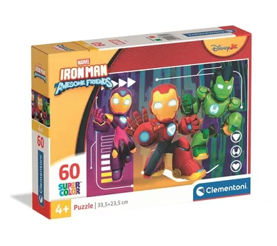 Clementoni, Super Color, Iron Man and His Awesome Friends, puzzle, 60 piese