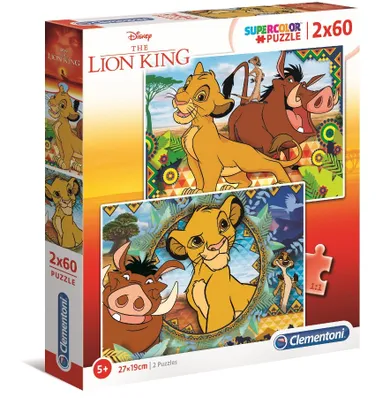 Clementoni, Super Color, Lion King, puzzle, 120 piese
