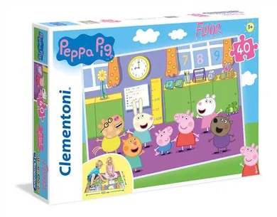 Clementoni, Super Color, Peppa Pig, puzzle, 40 piese
