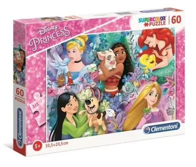 Clementoni, Super Color, Princess, puzzle, 60 piese