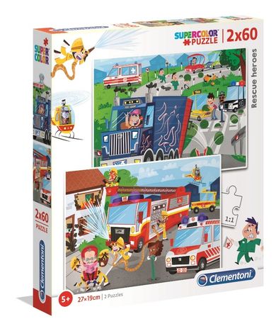 Clementoni, Super Color, Rescue Heroes, puzzle, 120 piese