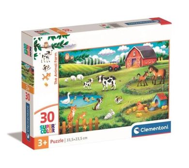 Clementoni, Super Color, The Animal Farm, puzzle, 30 piese