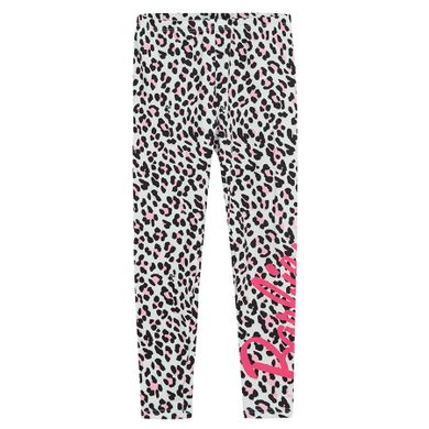 Colanti pentru fete, alb-negru, imprimeu Barbie, Licence Brand