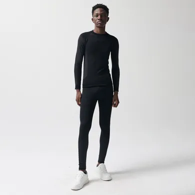 Colanti termoactivi negri cu adaos de lana NOWEAR