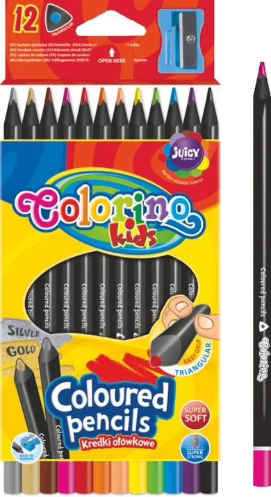 Colorino, creioane colorate triunghiular, 12 culoare