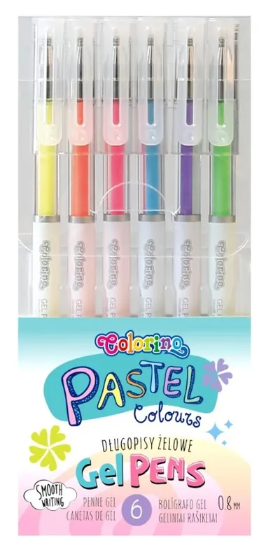 Colorino, pix cu gel, pastelat, 6 culoare