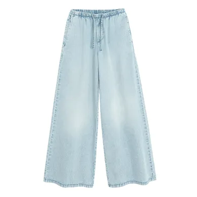 Cool Club, Blugi pentru fete, wide leg, albastru