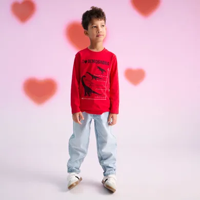 Cool Club, Blugi reglabili pentru baieti, croiala loose, albastru