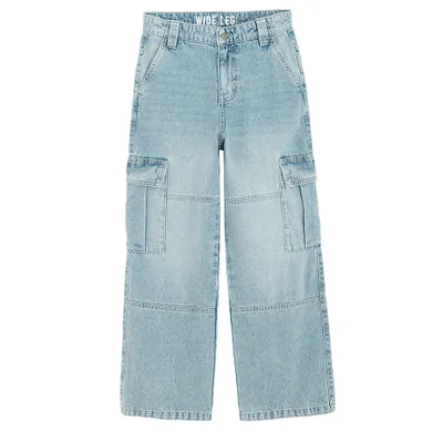 Cool Club, Blugi reglabili pentru baieti, wide leg, albastru