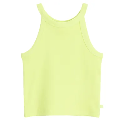 Cool Club, Bluza cu bretele, din tricot striat, verde