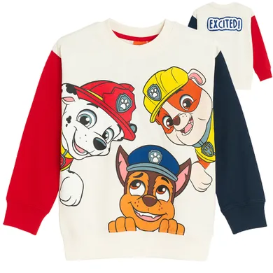 Cool Club, Bluza cu maneca lunga pentru baieti, alb, imprimeu Paw Patrol