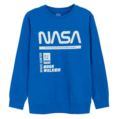 Cool Club, Bluza cu maneca lunga pentru baieti, albastru, imprimeu NASA