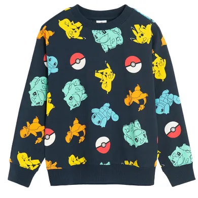 Cool Club, Bluza cu maneca lunga pentru baieti, bleumarin, imprimeu Pokemon