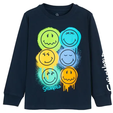 Cool Club, Bluza cu maneca lunga pentru baieti, bleumarin, imprimeu SmileWorld