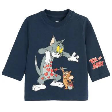 Cool Club, Bluza cu maneca lunga pentru baieti, bleumarin, imprimeu Tom & Jerry