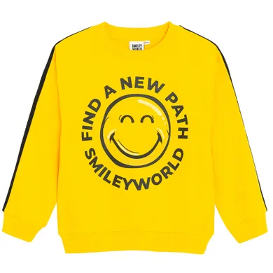 Cool Club, Bluza cu maneca lunga pentru baieti, galben, imprimeu SmileWorld